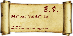 Böbel Valéria névjegykártya